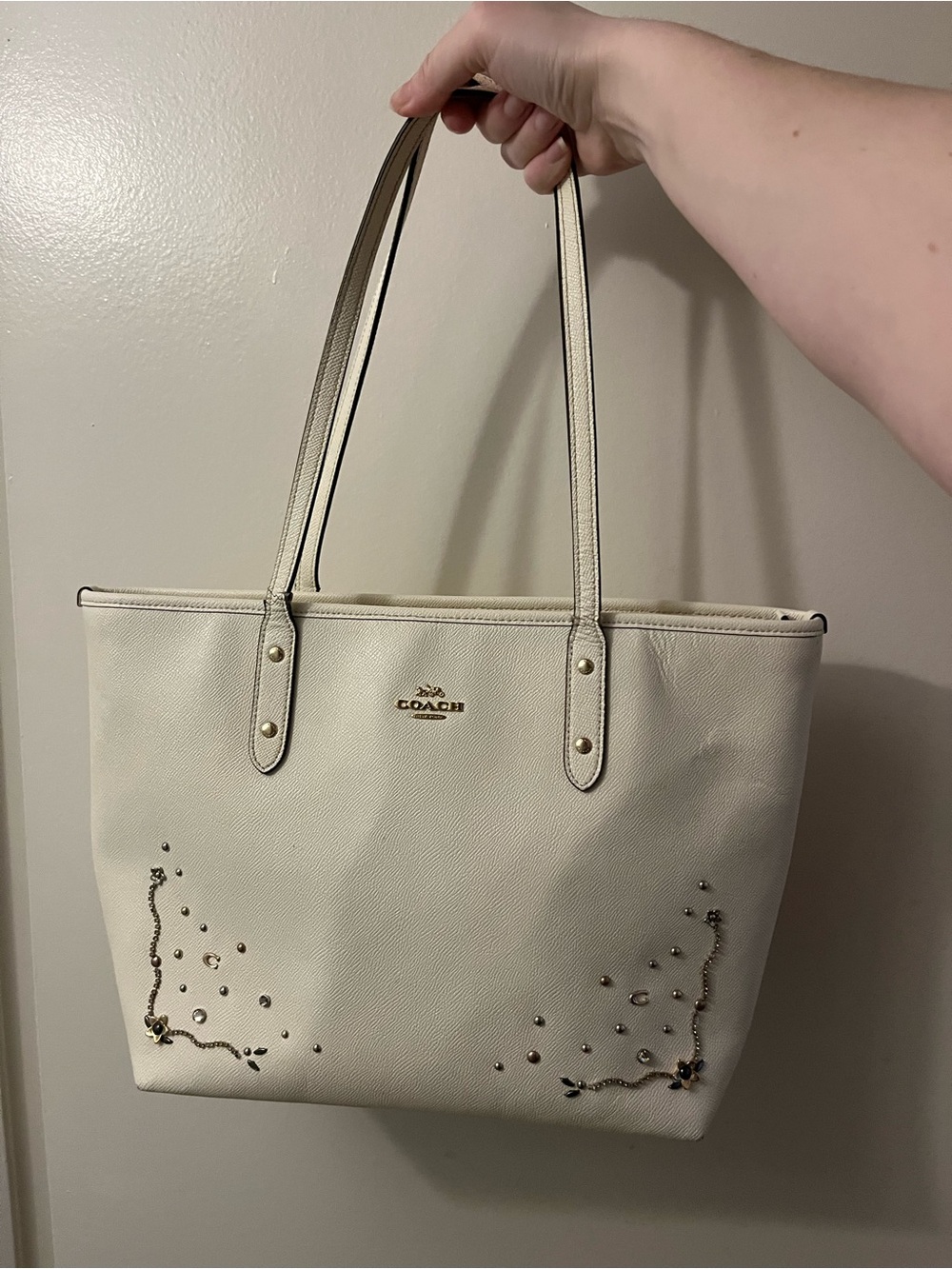 Coach City Zip Tote: "Stardust Crystal Rivets"